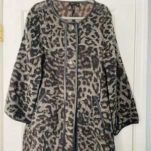 Cheetah soft sweater jacket